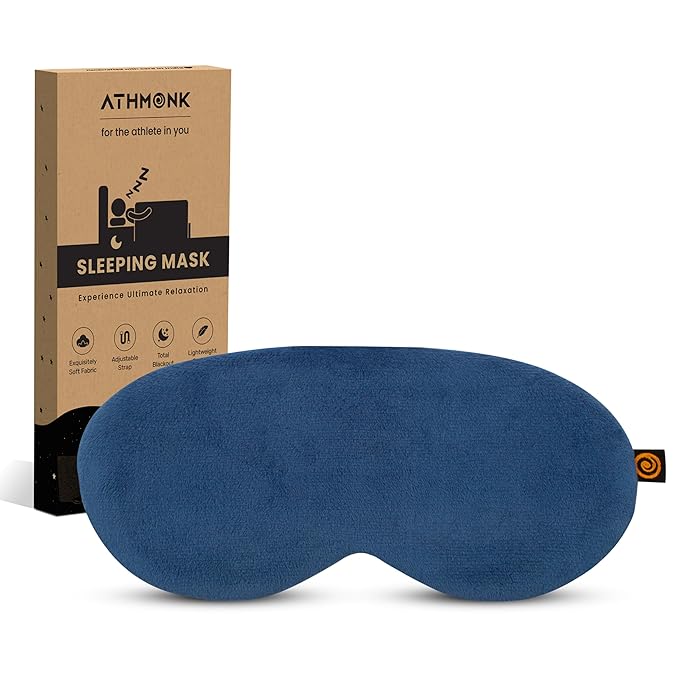 Athmonk Luxury Velvet Sleeping Eye Mask Blind Fold
